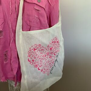 Free People Pink and Cream Tote EUC. Like New.